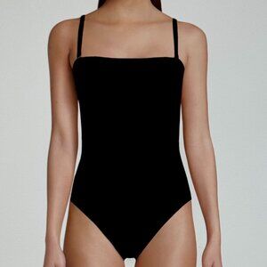 Lands' End Women's Chlorine Resistant‎ Bandeau High Leg Strappy Swimsuit NWT
